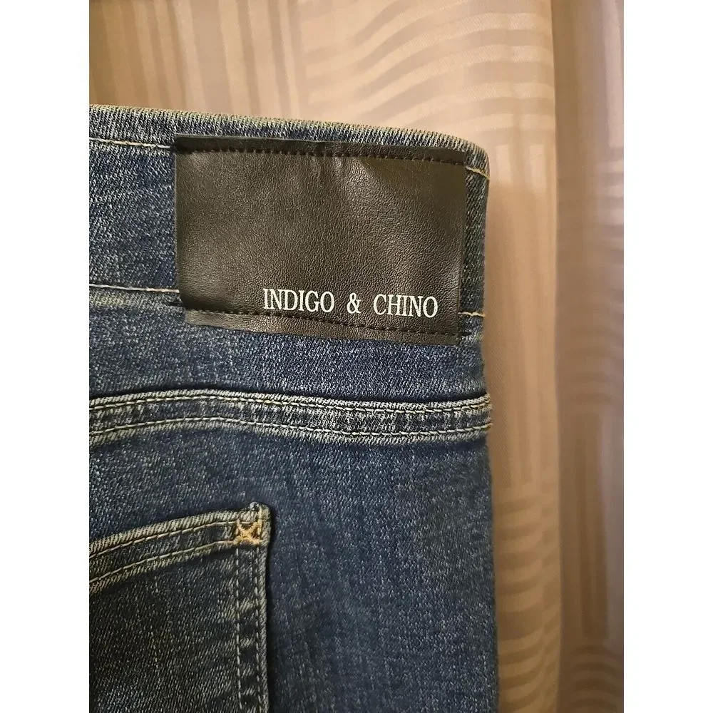 NWT Indigo & Chino Men's Eco-Vogue Denim Blue Jeans Size 52 x 28‎